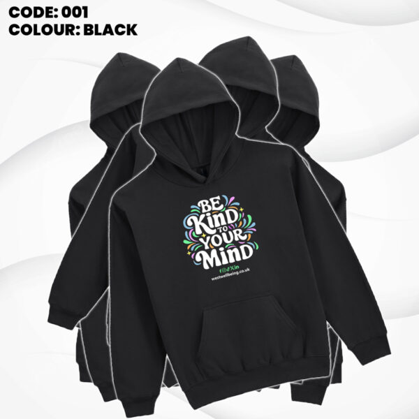 Black West Wellbeing Hoodie – Be Kind to Your Mind