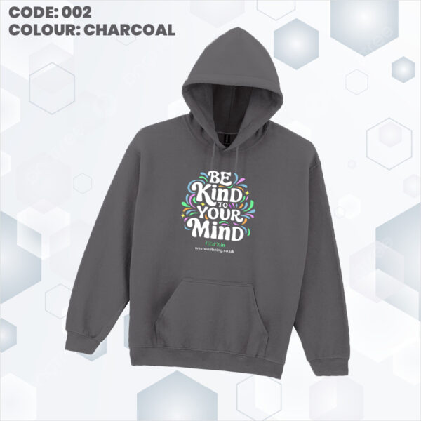 Charcoal West Wellbeing Hoodie – Be Kind to Your Mind