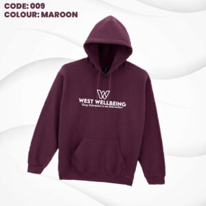 Maroon West Wellbeing Hoodie – Classic Logo