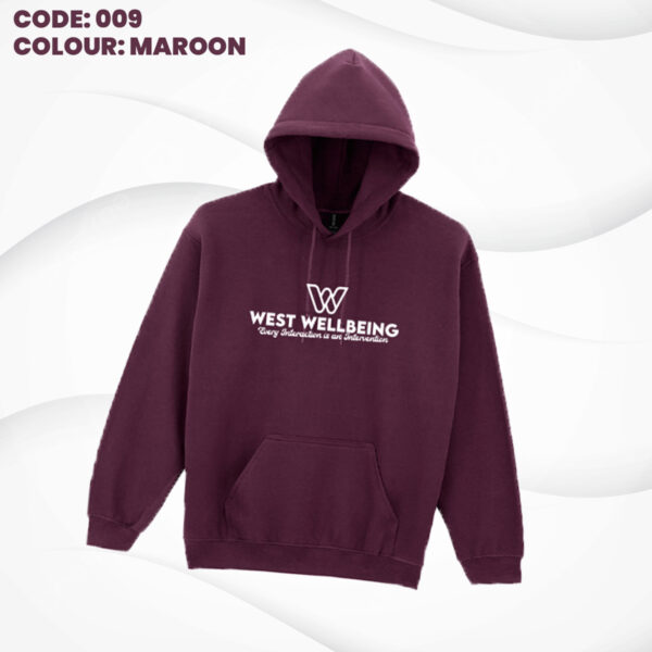 Maroon West Wellbeing Hoodie – Classic Logo